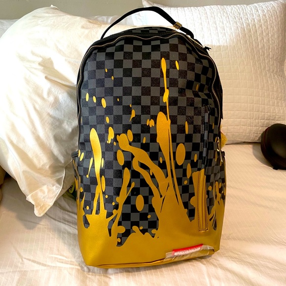 Sprayground | Bags | Sprayground Louis Vuitton Gold Drip In Paris | Poshmark